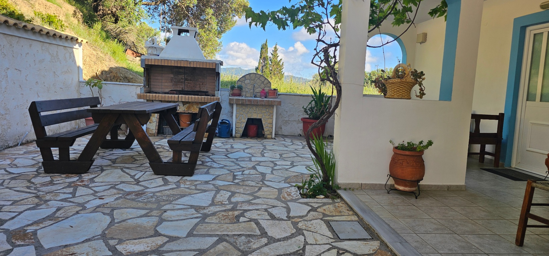 Outdoor BBQ and dining terrace