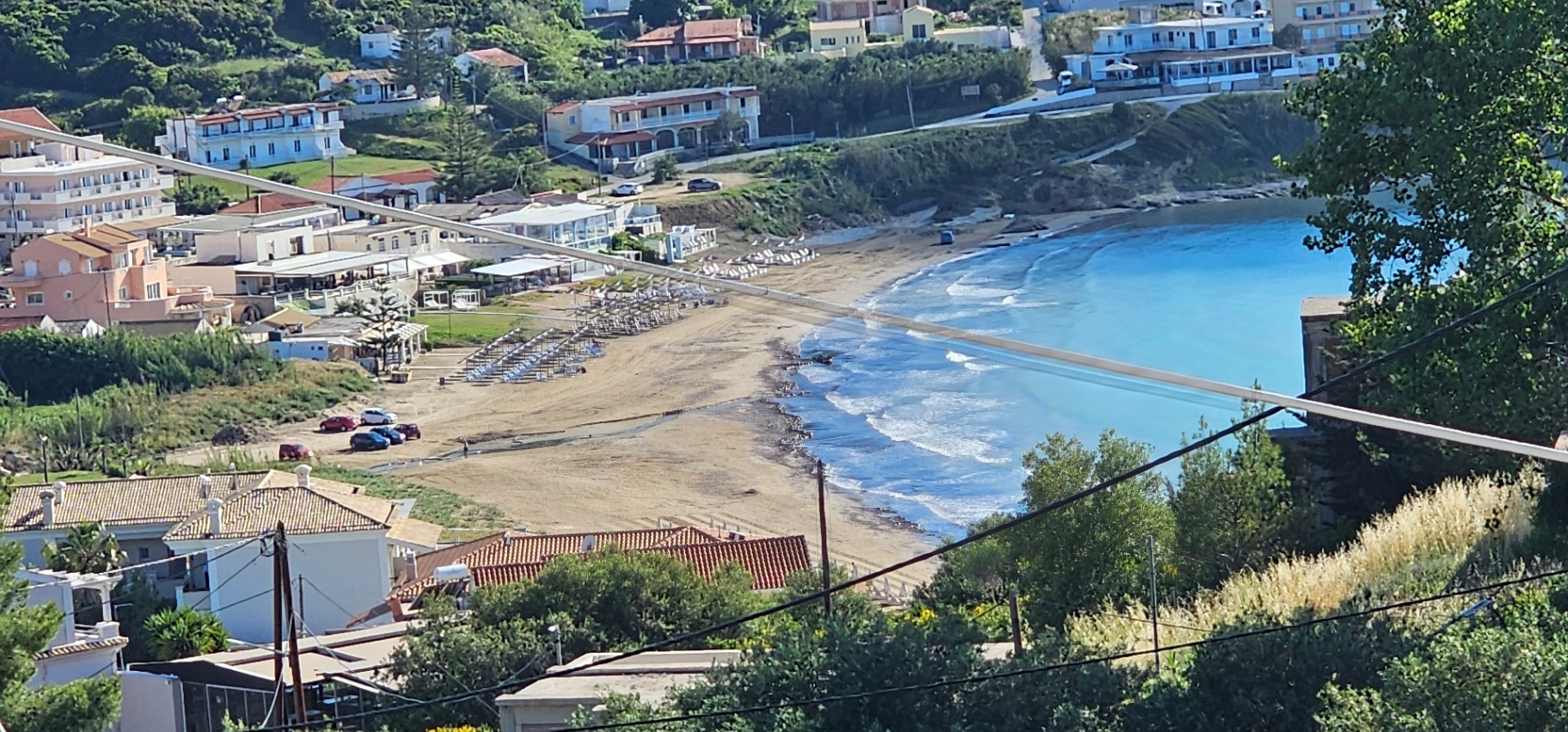 Agios Stefanos beach from above
