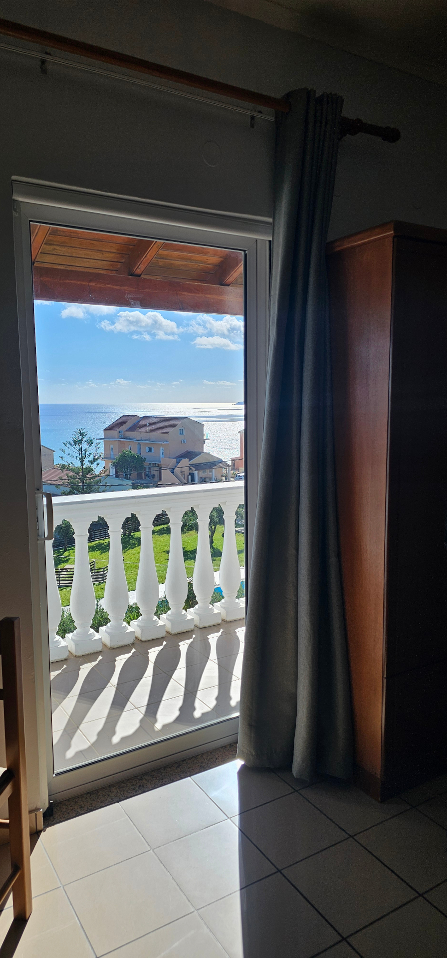 Sea view from the balcony door