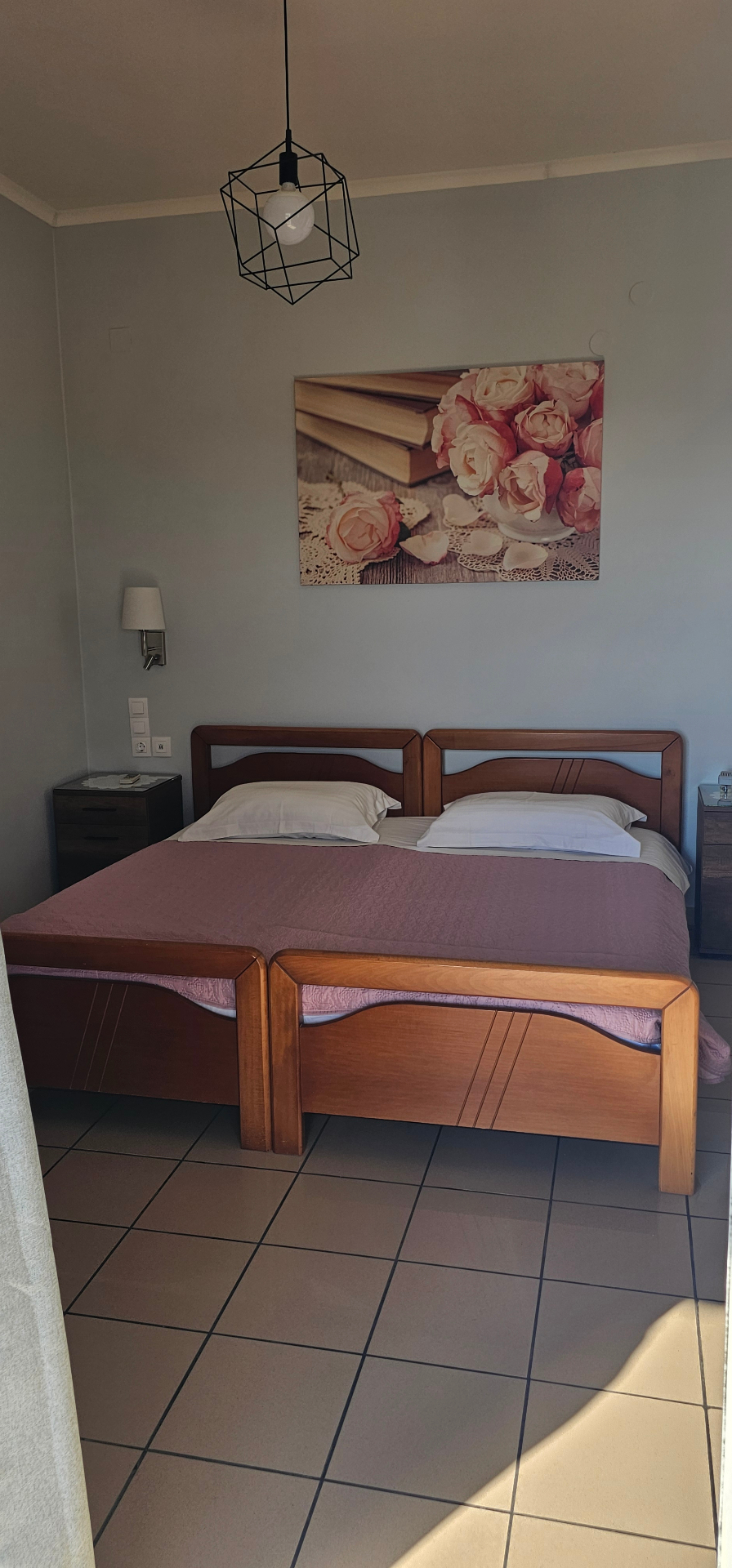 Double bedroom with artwork