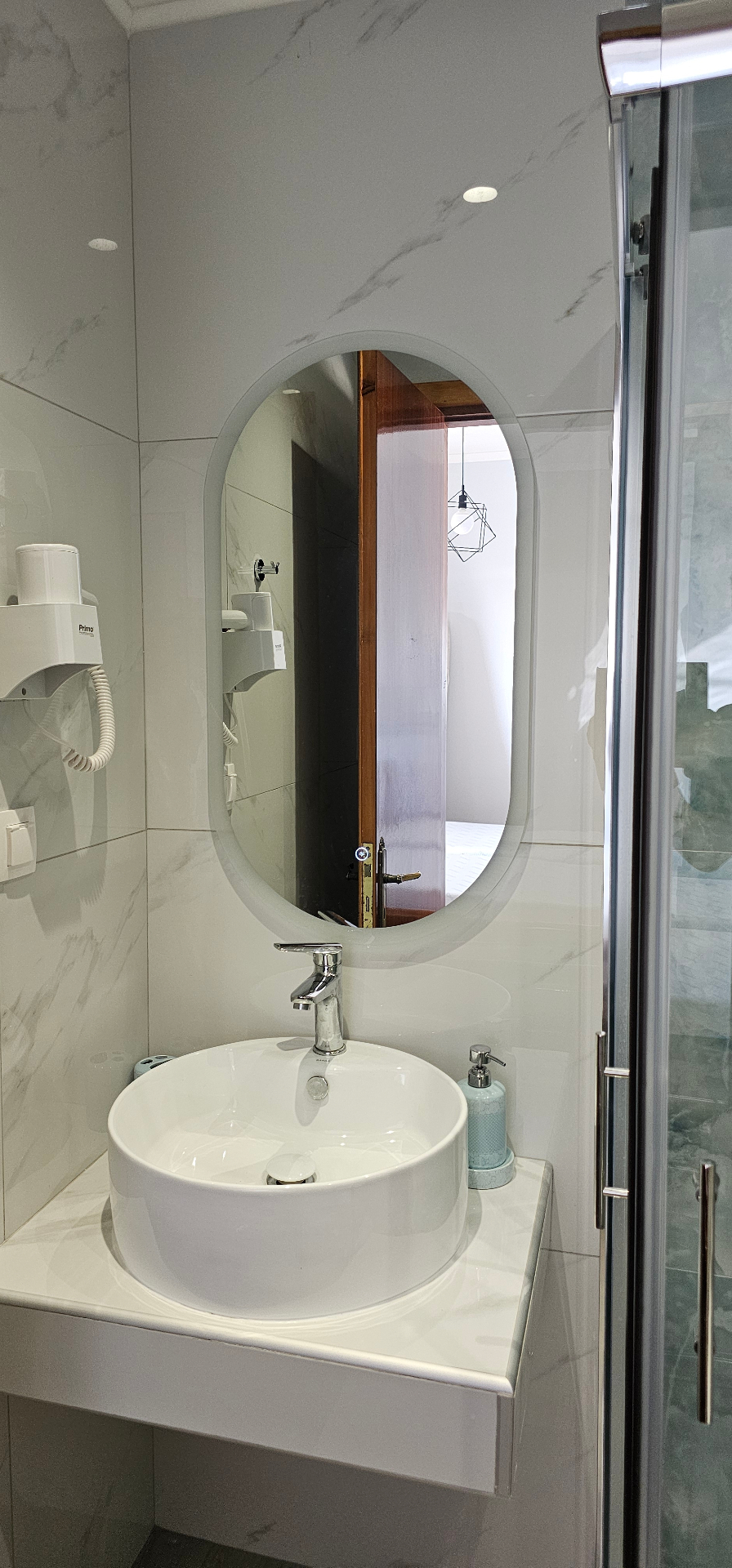 Modern marble bathroom